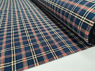 £1.20 • Buy TARTAN Plaid Check Designer Fabric Scottish Royal Stewart 140cm Wide Canvas