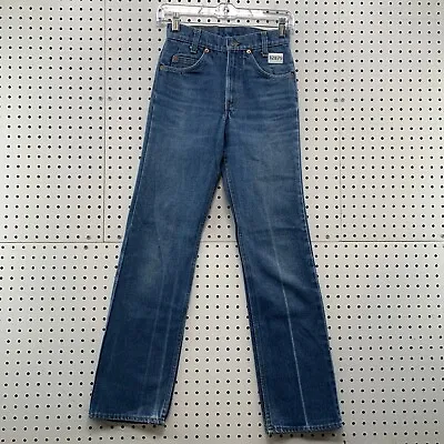 Vintage 80s Levis Blue Denim Jeans Womens FITS 24x29.5 Orange Tab 716 0917 USA • $59.99