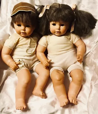 Vtg ZANINI & ZAMBELLI 1985 Boy And Girl Dolls 26  • $200