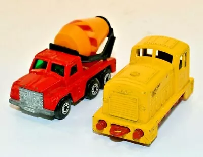 Matchbox 19 Cement Mixer 1976 & Shunter 1978  Lesney Products England • $7.49