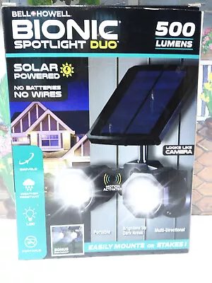 Bell+Howell Bionic Spotlight Duo Outdoor Motion Sensor Solar Powered Light • $16.94