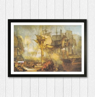£5.95 • Buy Joseph Mallord William Turner, The Battle Of Trafalgar, 1806, Nautical Art Print