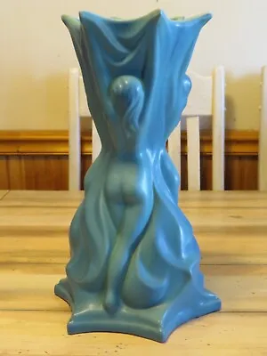 Van Briggle Turquoise Pottery Three Graces Nude Vase • $900