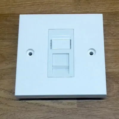 Kauden RJ11 Telephone Single Socket Module Faceplate Fax Adsl Vdsl Modem US Euro • £4.49