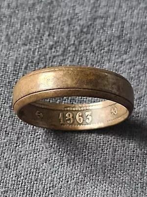 Rare Antique 1863 Napoleon III Bronze Ring Size V 1/2 • £54.60