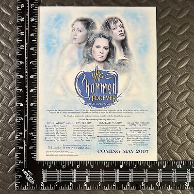 Inkworks 2007 Charmed Forever Tv Trading Cards Two-sided Flyer Promo Sell Sheet • £17.30