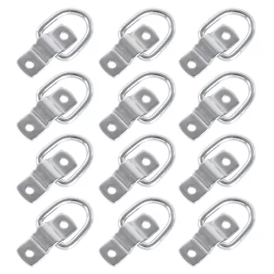 12PCS Bolt-On D Ring Tie Down 1/4  Truck Trailer Tie Down Strap Chain Rope Rings • $17.90