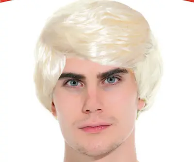 # Barbie Movie Ken Doll Blonde Short Mens Costume Wig • $18.99