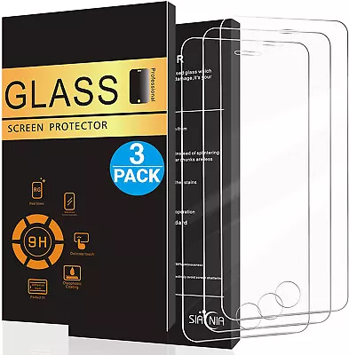 3 Pack Screen Protector High Clear Tempered Glass For IPhone  SE (2016)  5 5s 5c • $5.99