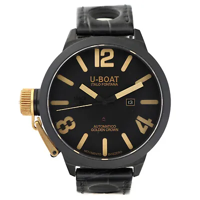 U-BOAT Classico 135.1215 Black PVD 53mm Golden Crown Automatic Men's Watch • $4689