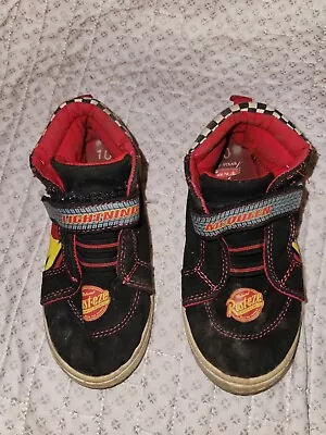 Disney Cars Lightning McQueen High Top Sneakers Shoes Boys Size 10 • $6.99