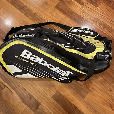 Babolat Pure Aero 12-Pack Yellow Black Tennis Racquet Bag Backpack Straps • $49.99