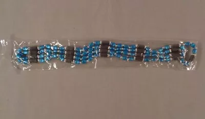 Magnetic Therapy Hematite 36  Blue Beaded Necklace Bracelet Choker Anklet • $9.99