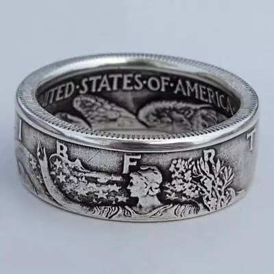 8-16 Size Silver Dollar Coin Ring Handmade Crafted Rare Silver Morgan Men Rings • $5.99