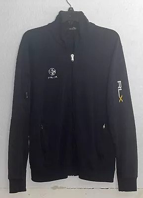 NWOT Ralph Lauren RLX M RL MENS SWEAT TRACK JACKET NAVY BLUE Full Zip • $29.95