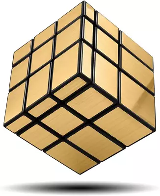 Shengshou Mirror Cube 3X3 Speed Cube Gold Mirror Blocks Cube 3X3X3 Dif • $13.50