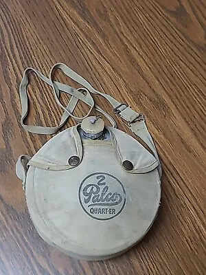 Vintage Aluminum Canteen Palco 2 QUART-ER & Snap On Carying Case Made In The USA • $24.95