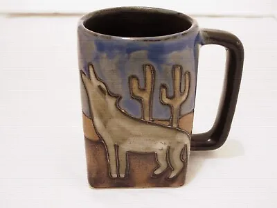 Mara Of Mexico Stoneware Pottery Handmade Mug Howling Coyotes 9 Oz Lead Free • $17.95