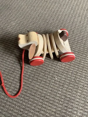 £4 • Buy Wooden Pull Along Clacking Dog