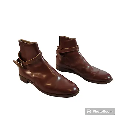 Marlborough Ankle Boots Womens 6.5 Brown Leather Strap Buckle England Vintage • $49.98