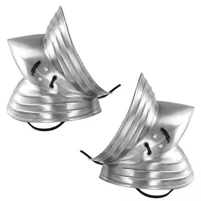 Medieval Gothic Armor Couter 18 Gauge Polished Steel Knights Elbow Set  8 In • $62.97