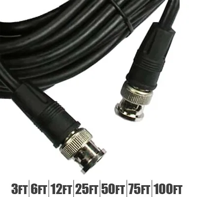 3FT - 100FT BNC Male To Male RG59 Coaxial Cable Video CCTV Security Camera LOT • $9.79