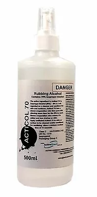 Isopropyl Alcohol 100% IPA Isopropanol 500ml Finger Spray Rubbing Alcohol 500  • $17.95