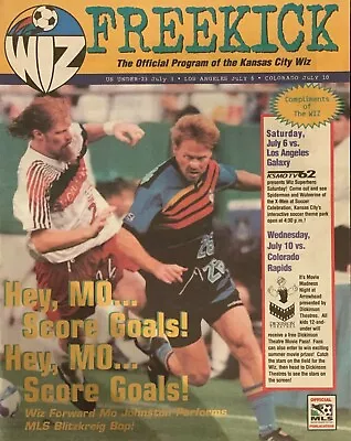 1996 Kansas City Wiz Vs Los Angeles Galaxy MLS Soccer Program - 1st Season #FWIL • $35