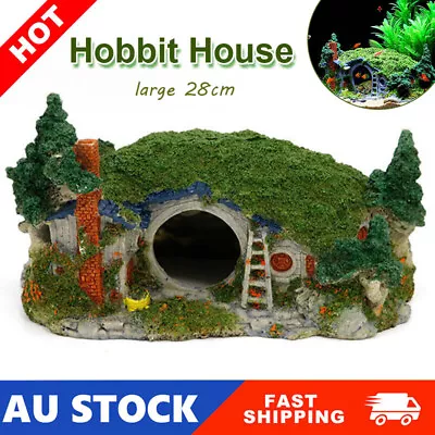 Large 28cm Hobbit House Aquarium Decorations Fish Reptile Tank Ornament AU Stock • $39.98