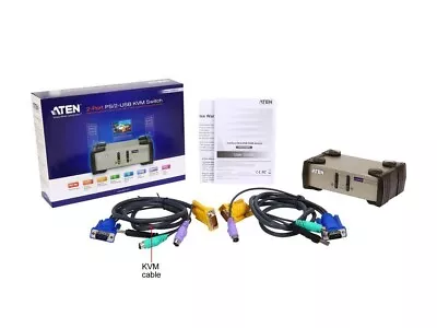 ATEN CS82U 2-Port PS/2-USB KVM Switch • $61.07