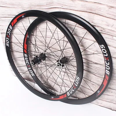 Road Carbon Hub Bike Wheelset Disc Brake 700C Clincher Rim Wheels Fit Shimano HG • $179.25