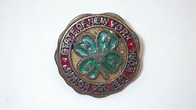 Vintage 4 H Club Pin - New York Junior Project Work - Ny Bankers Assoc • $0.99