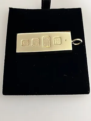 Solid 9ct Gold Ingot Pendant • £921
