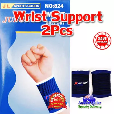 1Pair Elastic Wrist Support Band Brace Protection Guard Wrap Pain Compression • $4.50