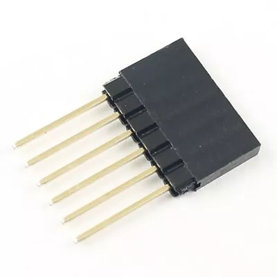 5Pcs 2.54mm Pitch 6 Long Pin Single  Stackable Shield Female Header For Arduino • $1.47