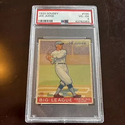 1933 Goudey #155 Joe Judge PSA 4 VG-EX Brooklyn Dodgers ￼ • $18.50