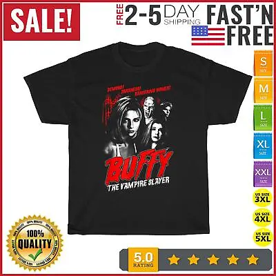 Buffy The Vampire Slayer Vintage Horror Poster Vintage T Shirt Men Women Fashion • $21.49