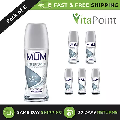 £9.32 • Buy Mum Deodorant Roll On Unperfumed 50ml Pack Of 6