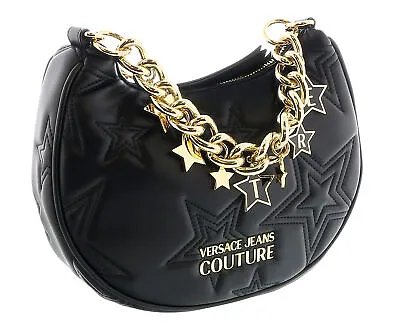 Versace Jeans Couture Black Star Quilted Charm Embellished Crossbody Bag • $197.99