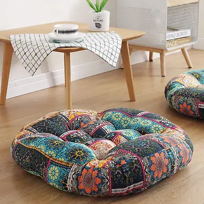 Boho Round Floor Seat Cushion - 22x22 Yoga Mandala Meditation Pouf Floor Pillow  • $33.39
