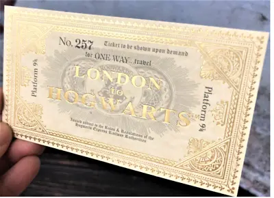 London Wizard Ticket Train Platform 9  Bookmark Invite Tag Movie Stub Knight Bus • $4.96