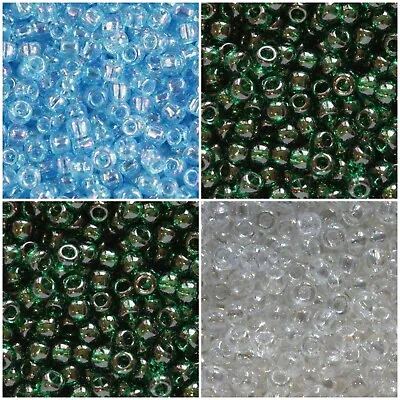 Toho Size 11/0 Japanese Seed Beads - Aqua Crystal And Emerald 10g • £2.40