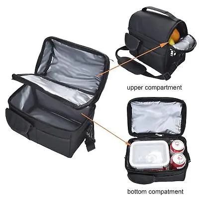 $17.09 • Buy 8L Large Insulated Lunch Bag Waterproof Thermal Cooler Bag For Adults Men Women