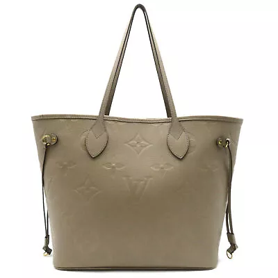 LOUIS VUITTON Neverfull MM Tote Bag M45686 Monogram Empreinte Tourterelle LV • $2960.44