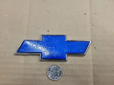 Chevy OEM Blue & Chrome Metal Vintage Bowtie Bow Tie Emblem Badge Logo Nameplate • $24.99