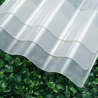 Clear Plastic Corrugated Roofing Sheets UV Protected High Impact Strength  • £85.95