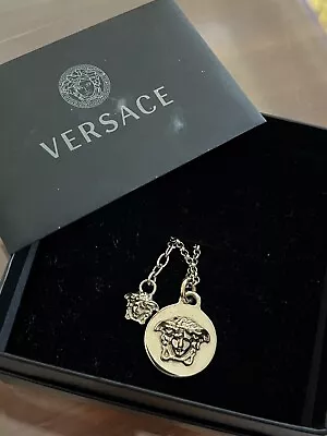 Versace La Medusa Medallion Coin Gold Necklace W/ Box Authenticity Made In Italy • $125