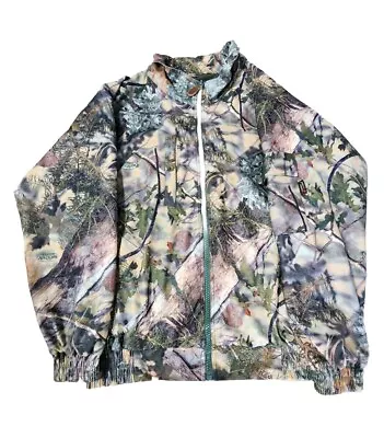 Kings Outdoor World Camo Jacket Mens L Full Zip Hunting Mountain Shadow Fleece  • $29