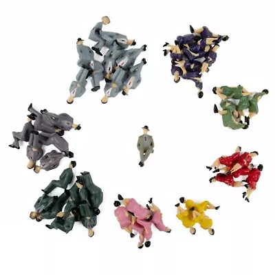Assortment Of 50 Sitting Miniature People Figures For Model Making Scale 1 32 • $20.53