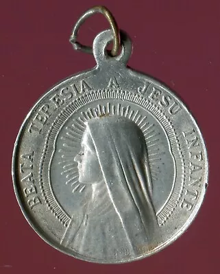 Vintage Catholic Religious Aluminum  Medal  Of St Therese Of Children Jesus • $12.99